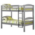 Finefabrics Solid Wood Twin Size Bunk Bed - Gray FI143238